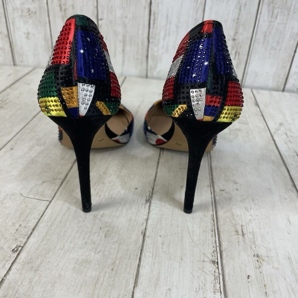 INC International Concepts Colorful Flag Kenjay D'OrsayHeels, Size 8.5 - Picture 6 of 11